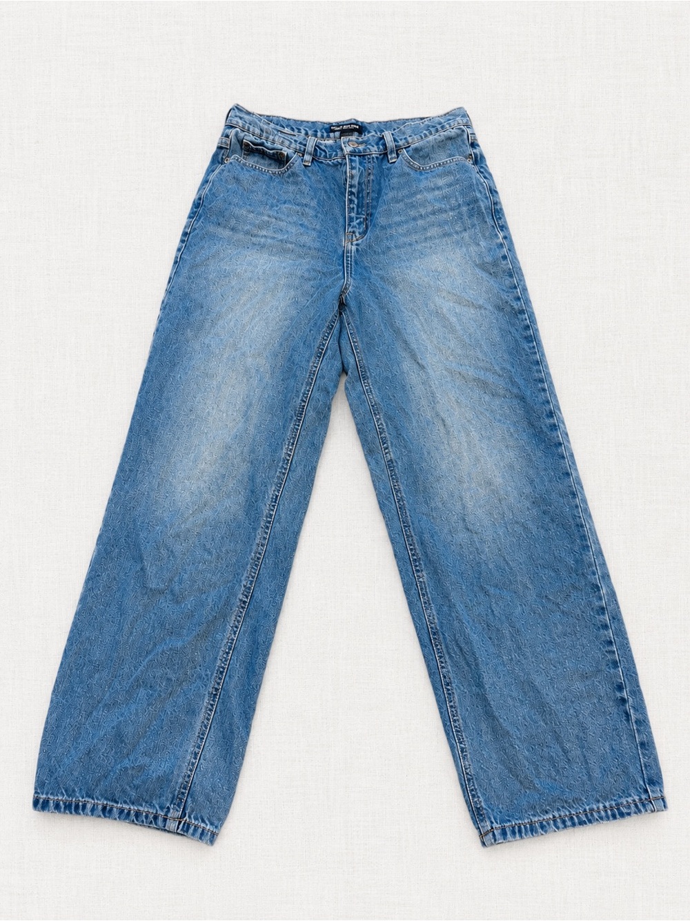 Calvin Klein Jeans Wide-Leg Flare in Blue Denim Y2K
